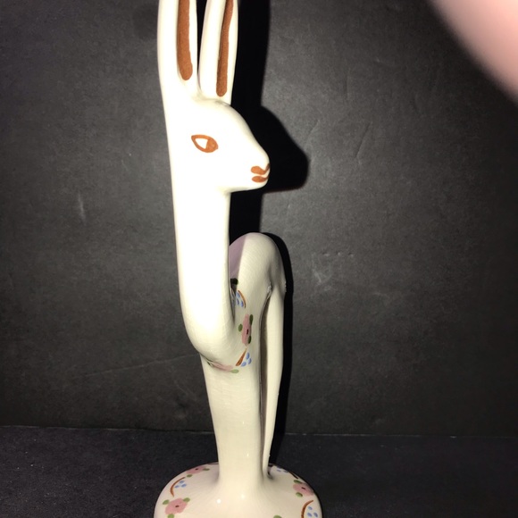 Vintage Artistic California Pottery Ceramic Deer Figurine With Flowers - Picture 2 of 12